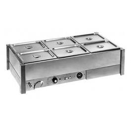 Roband Hot Bain Marie 6 x 1/2 size, pans not included, double row ; 1800w / 7.8Amps