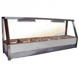 Roband Angled Glass Hot Food Display 6 x 1/2 size pans – Single row 10amp