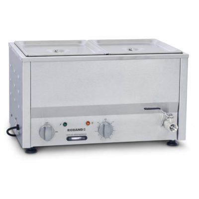 Roband Counter Top Bain Marie 2 x 1/2 size 100mm pans + lids ; 1000w / 4.4Amps