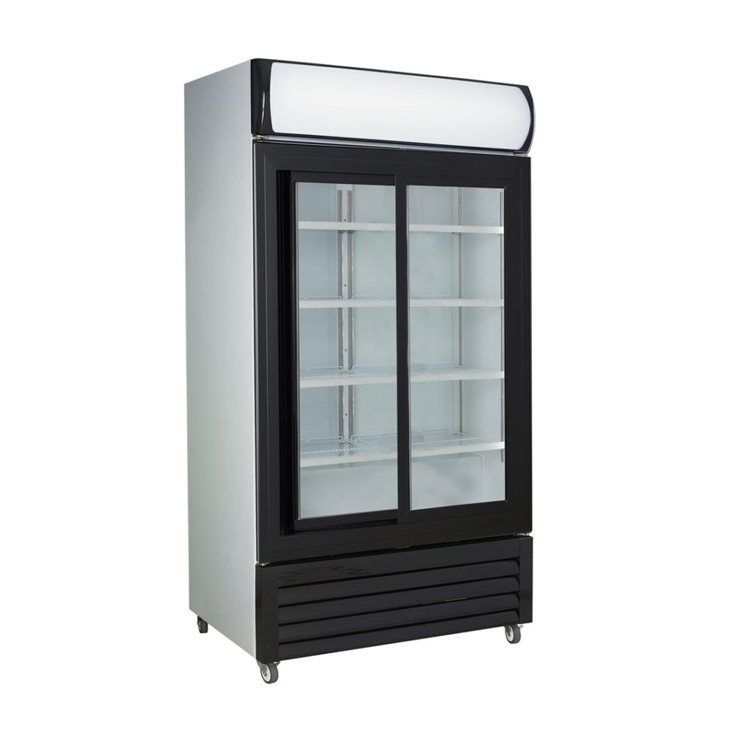 Sliding Glass Door Fridge Upright Black Colourbond VIP Refrigeration Catering & Shop Equipment