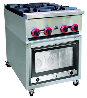 4 Burner Gas Cooktop with Convection Oven