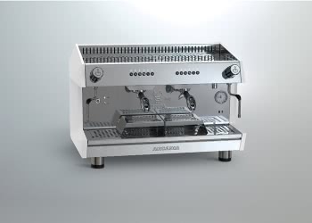 ARCADIA Professional Espresso coffee machine SS polish white 2 Group – ARCADIA-G2