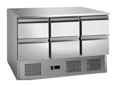 6 drawers S/S benchtop fridge – GNS1300-6D