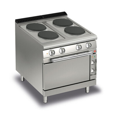 BARON 4 Burner Electric Cook Top With Electric Oven