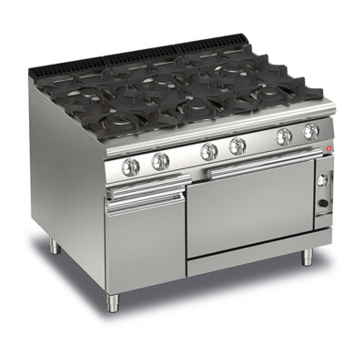 BARON 6 Burner Gas Cook Top With Gas Oven