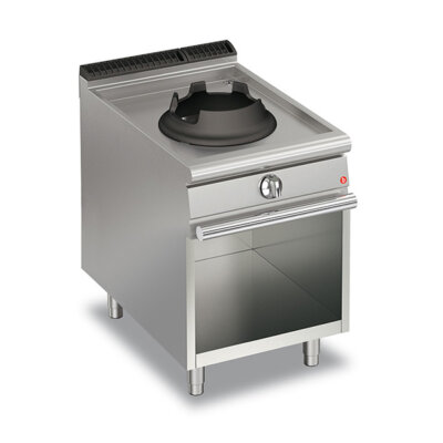 BARON 10kW High Power Single Burner Gas Wok With Open Cabinet