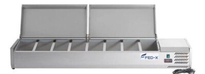 Salad Bench with Stainless Steel Lids – XVRX1800/380S – 8 x 1/3GN