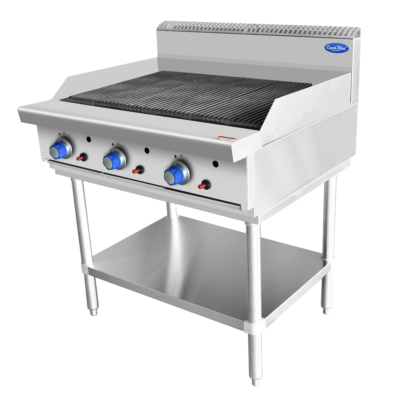 Cookrite 900mm radiant char grills – 3 Burner – On Stand