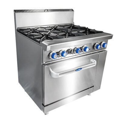 Cookrite 6 burner with oven w914 x d790 x h1165 cookrite