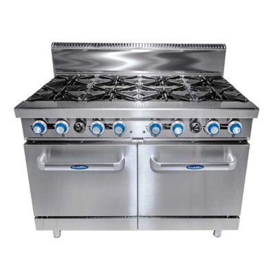 Cookrite 8 burner with oven w1219 x d790 x h1165 cookrite