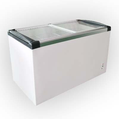 Atosa glass top chest freezer 420p