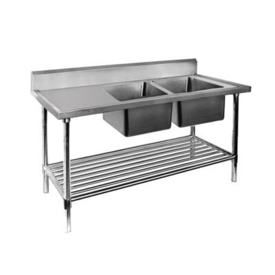 Mixrite double sink bench w1800 x d600 x h900