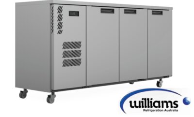 Williams Cameo – Three Door Stainless Steel Under Counter Display Refrigerator