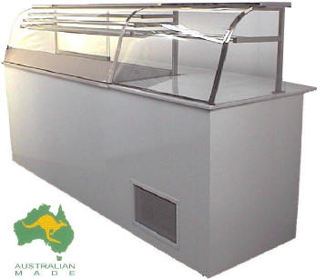 VIP Curved Front Glass Pizza Bar- 2600mm *SHOWROOM SPECIAL*