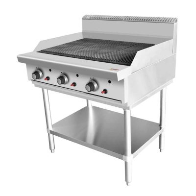 AG Three Burner Commercial Chargrill – 900MM width