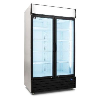 AG 1000L Double Door Upright Display Fridge – Glass Door