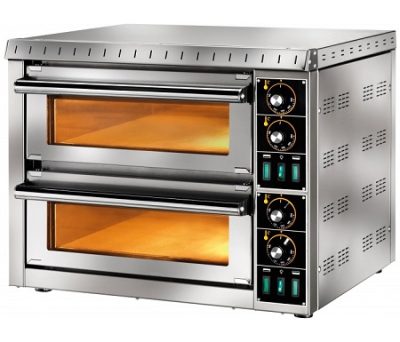 GAM MD Series Compact Double Stone Deck Oven – fits up to 35cm pizza / 240v; 3.2kw; 15amp