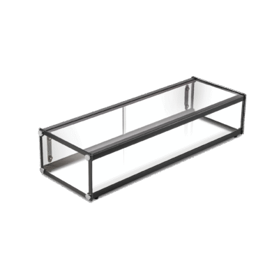 Exquisite One Tier Flat Glass Ambient Cake Display