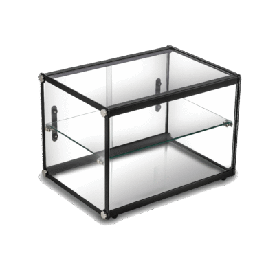 Exquisite Two Tiers Flat Glass Ambient Cake Display