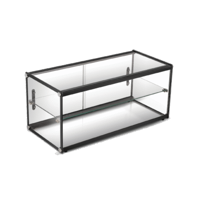 Exquisite Two Tiers Flat Glass Ambient Cake Display