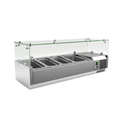 Exquisite ICT1200 Counter Top Food Preparation Refrigerators 1200mm Width – 3 x GN1/3 + 1 x GN1/2 (Excluding Pans)