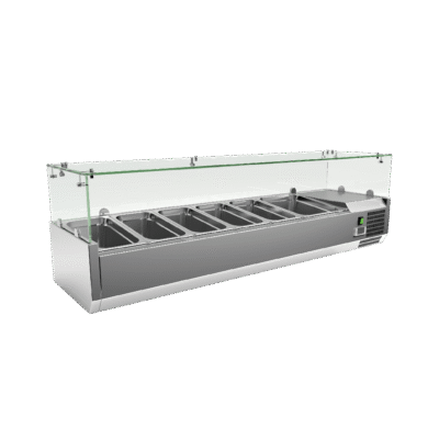 Exquisite ICT1500 Counter Top Food Preparation Refrigerators 1500mm Width – 5 x GN1/3 + 1 x GN1/2 (Excluding Pans)