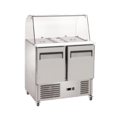 Exquisite Two Door Stainless Steel Top Food Preparation – Fits 3 x GN1/6 + 3 x GN1/3 + 1 x GN1/1