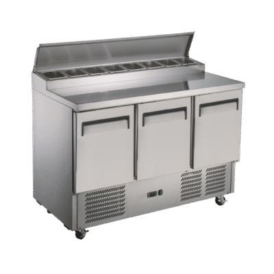 Exquisite Three Door Stainless Steel Top Food Preparation – Fits 8 x GN1/6