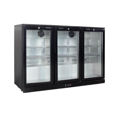 Exquisite UBC330 Three Swing Doors Backbar Display Refrigerators 835mm Height