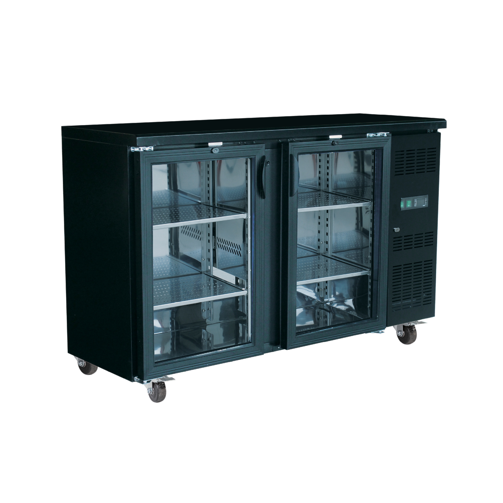 Exquisite Two Glass Doors Underbench Storage Refrigerators 380 Litre