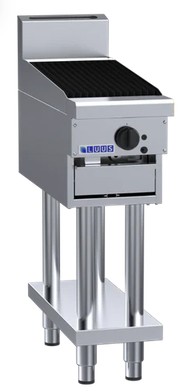 LUUS 300mm Commercial Gas Chargrill Cooktop on stand